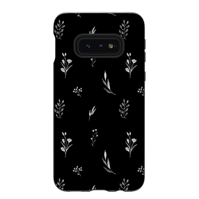 Galaxy S10e StrongFit Little Botanics in black by Anis Illustration