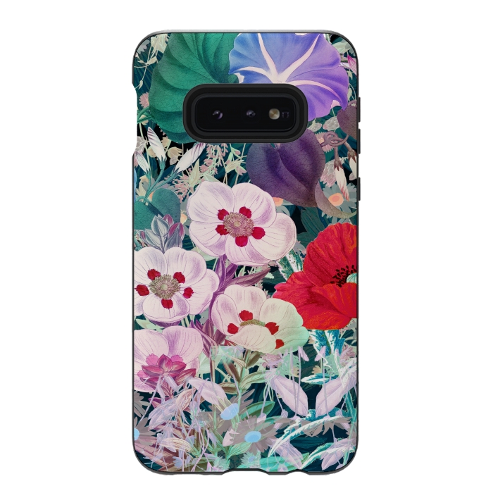 Galaxy S10e StrongFit Rich colorful flowers - botanical illustration by Oana 