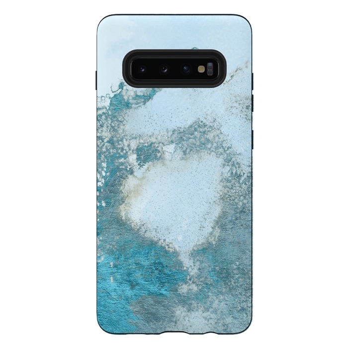 Galaxy S10 plus StrongFit Ice Blue Marble  by  Utart