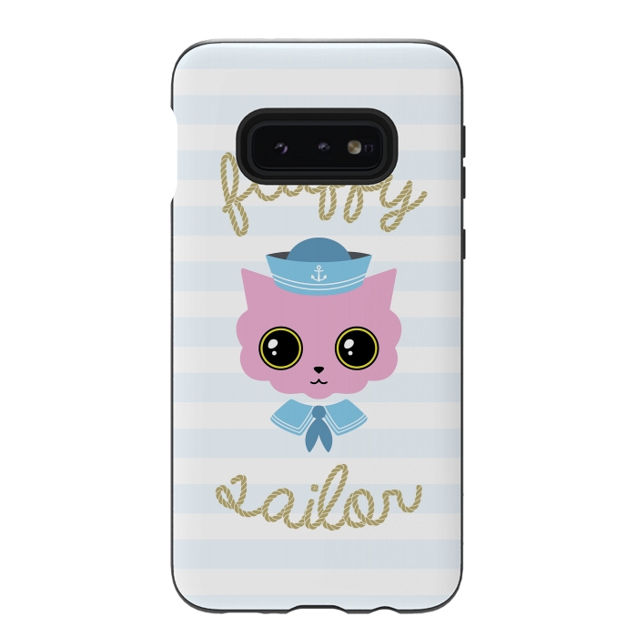 Galaxy S10e StrongFit Fluffy sailor by Laura Nagel