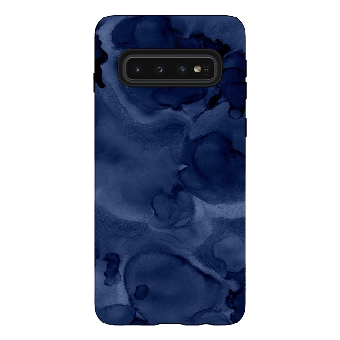 Galaxy S10 StrongFit Blue Ink Marble by  Utart