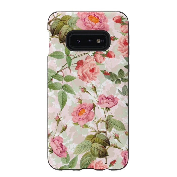 Galaxy S10e StrongFit Blush Roses Garden - Hand drawn vintage roses by  Utart