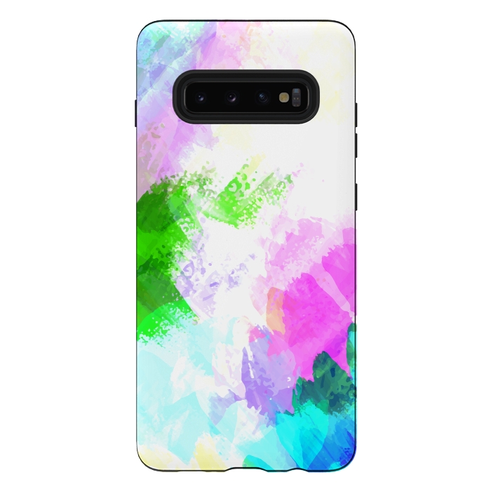 Galaxy S10 plus StrongFit Abstract watercolor paint by Bledi