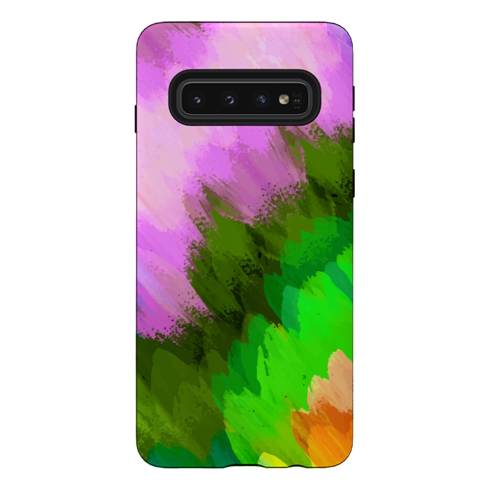 Galaxy S10 StrongFit Watercolor waterfall, nature by Bledi