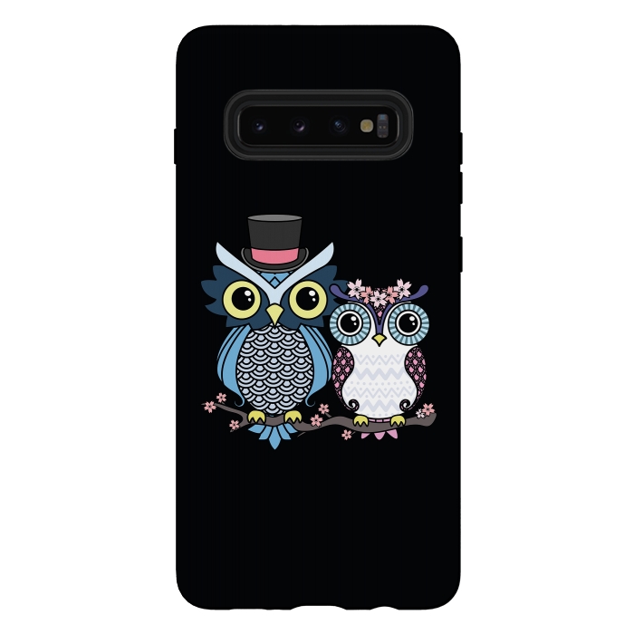 Galaxy S10 plus StrongFit Owl love  by Laura Nagel