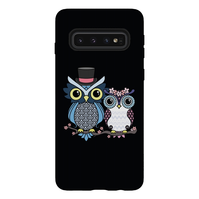 Galaxy S10 StrongFit Owl love  by Laura Nagel