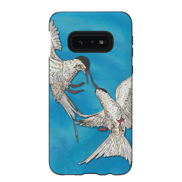 Galaxy S10e StrongFit Arctic Terns by Lotti Brown