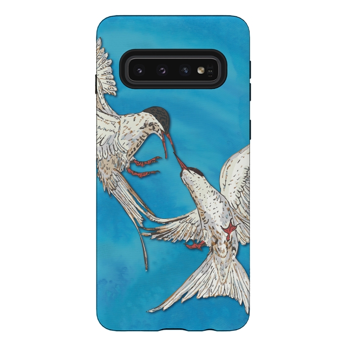 Galaxy S10 StrongFit Arctic Terns by Lotti Brown