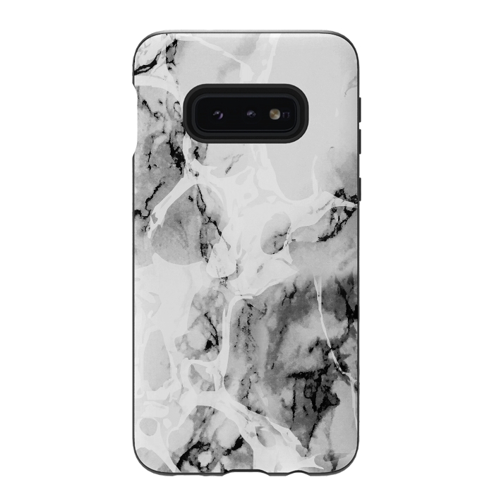 Galaxy S10e StrongFit Monochrome marble texture by Oana 
