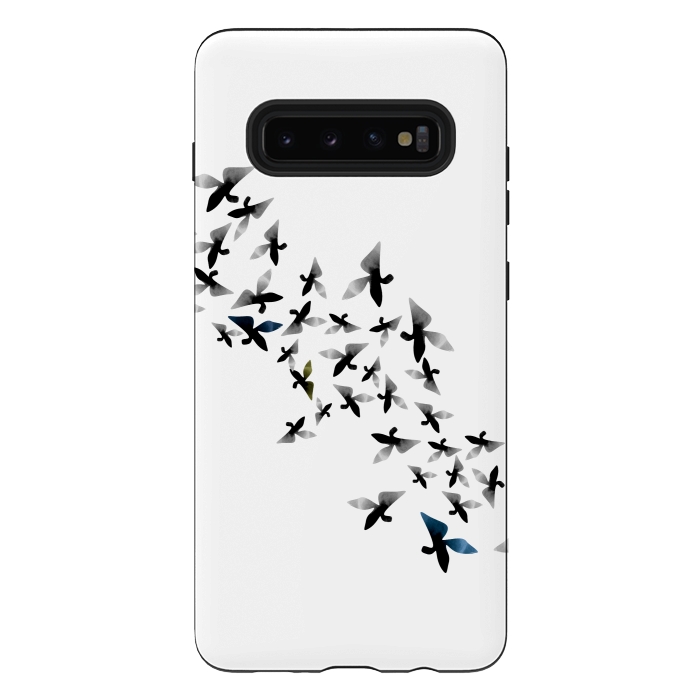 Galaxy S10 plus StrongFit Origami Birds by Amaya Brydon
