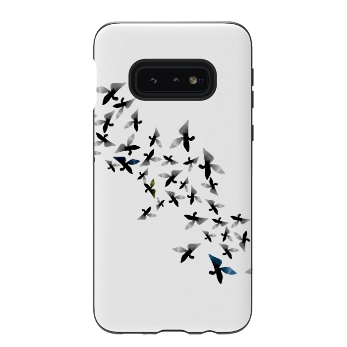 Galaxy S10e StrongFit Origami Birds by Amaya Brydon