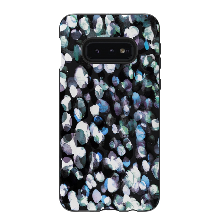 Galaxy S10e StrongFit Watercolor spotted abstract art by Oana 