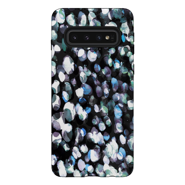 Galaxy S10 StrongFit Watercolor spotted abstract art by Oana 
