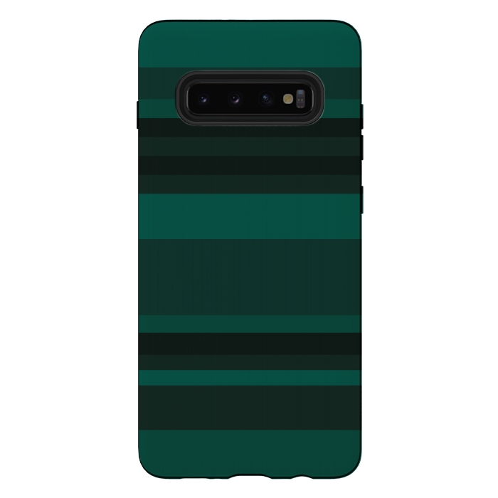 Galaxy S10 plus StrongFit Green Stripes by Dhruv Narelia