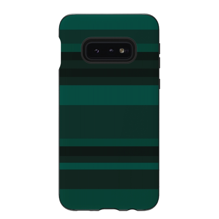 Galaxy S10e StrongFit Green Stripes by Dhruv Narelia