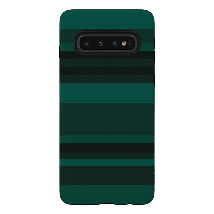 Galaxy S10 StrongFit Green Stripes by Dhruv Narelia