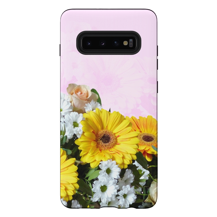 Galaxy S10 plus StrongFit Yellow Gerbera by Creativeaxle