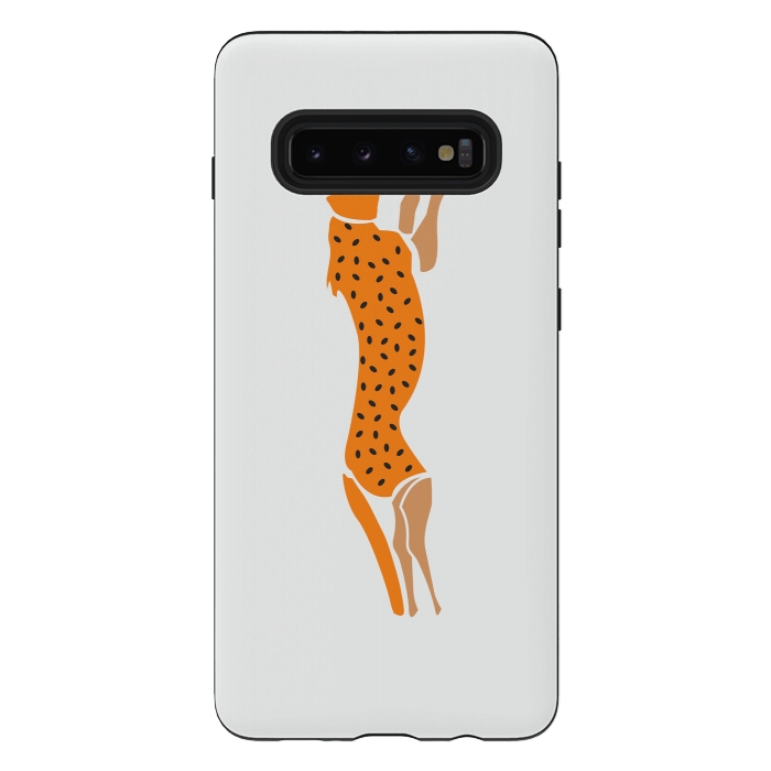 Galaxy S10 plus StrongFit Running Cheetah by Creativeaxle