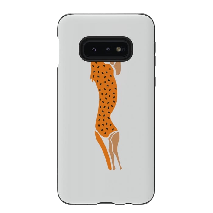 Galaxy S10e StrongFit Running Cheetah by Creativeaxle