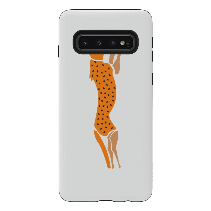 Galaxy S10 StrongFit Running Cheetah by Creativeaxle