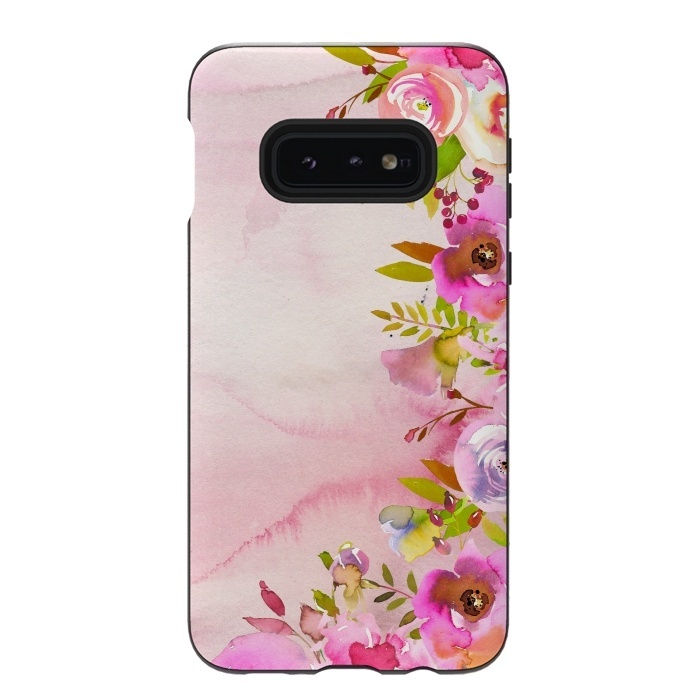 Galaxy S10e StrongFit Handpainted spring flowers tendril by  Utart