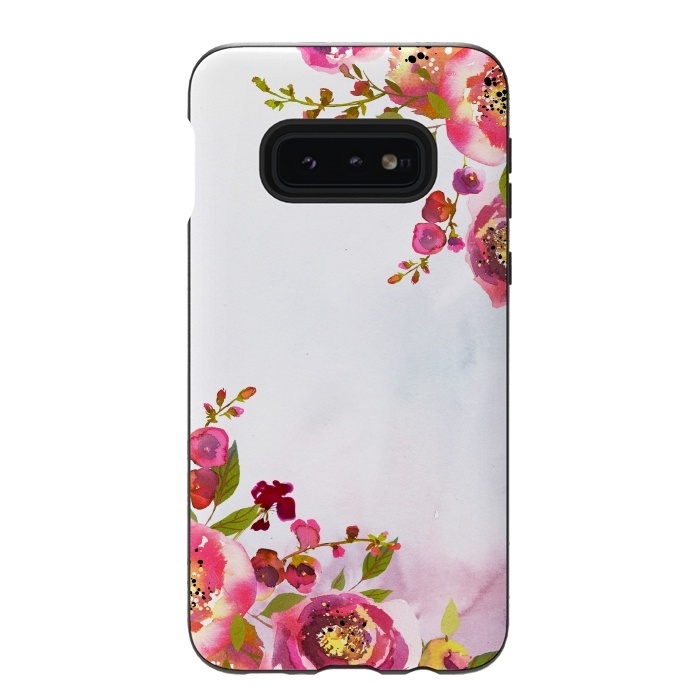 Galaxy S10e StrongFit Pink Florals by  Utart