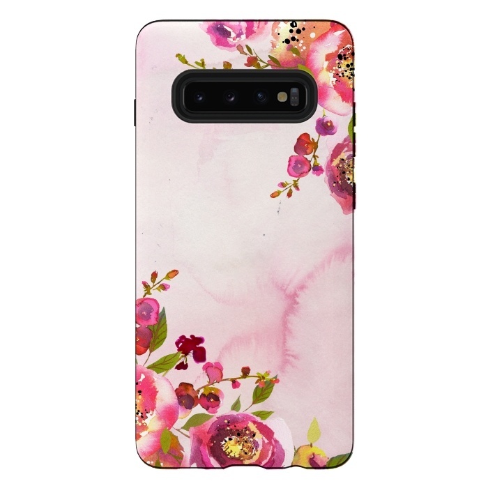 Galaxy S10 plus StrongFit Hand drawn Flower bouquets by  Utart