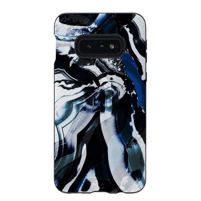 Galaxy S10e StrongFit Ink brushed painted marble by Oana 