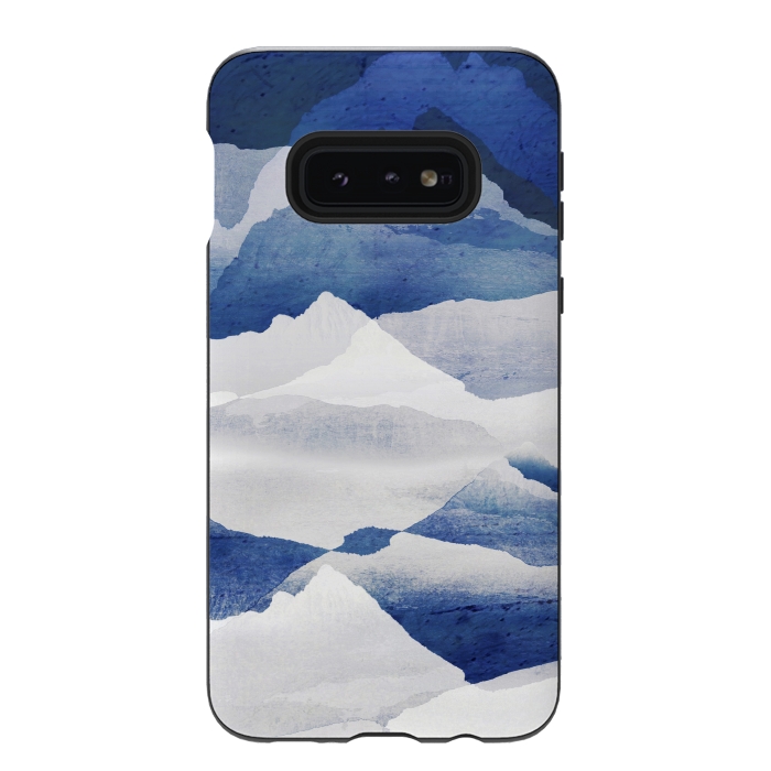 Galaxy S10e StrongFit Blue elegant snowy mountains by Oana 