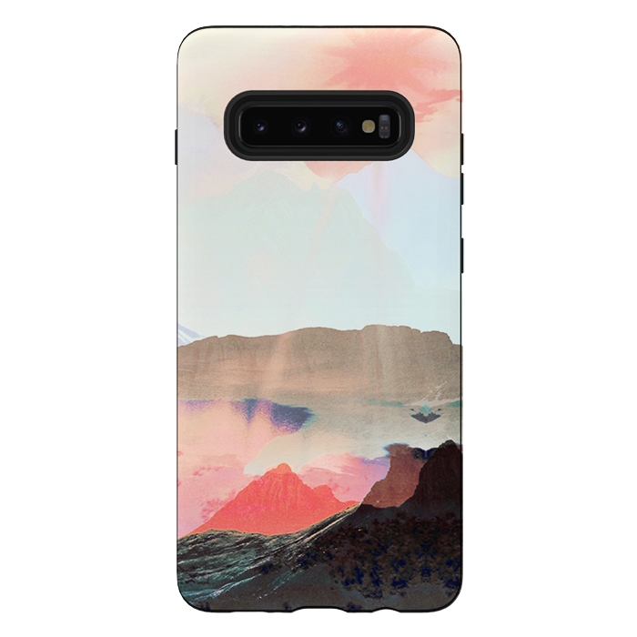 Galaxy S10 plus StrongFit Elegant mountain sunset landscape by Oana 