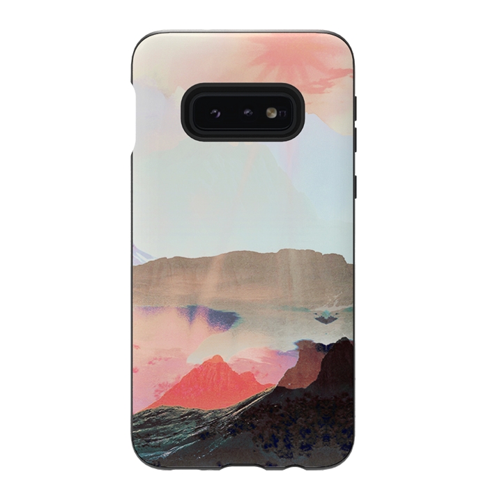 Galaxy S10e StrongFit Elegant mountain sunset landscape by Oana 