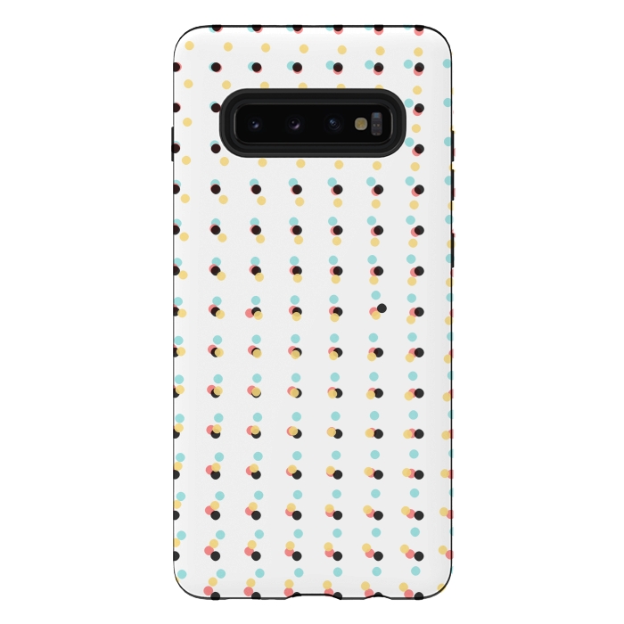 Galaxy S10 plus StrongFit Abstract Painting Polka Dots Pattern by amini54