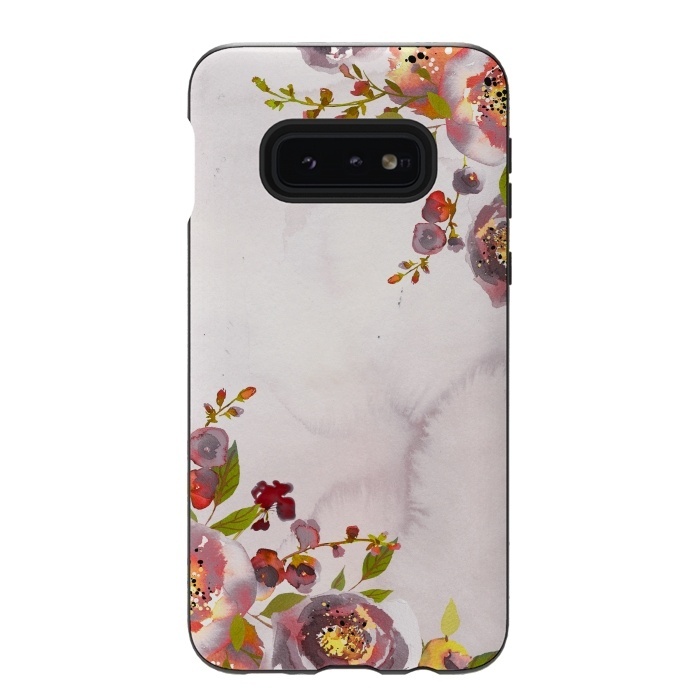 Galaxy S10e StrongFit Hand drawn blush florals by  Utart