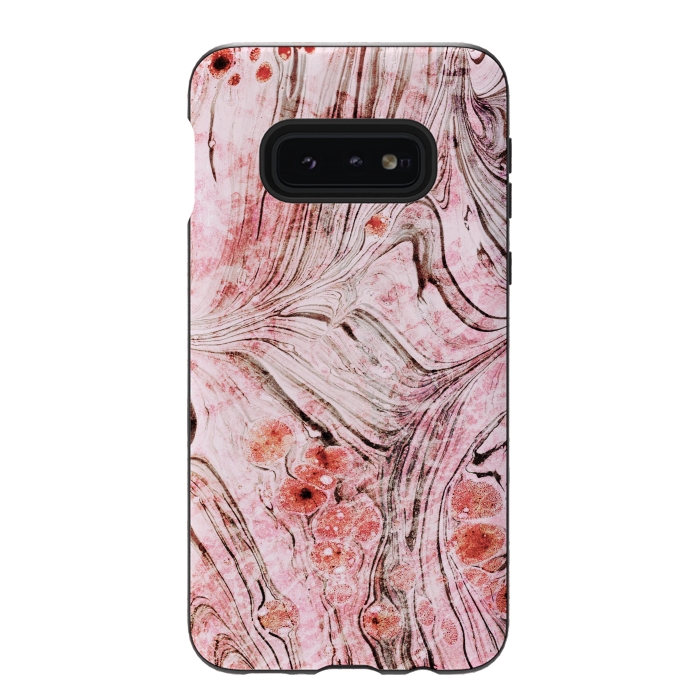 Galaxy S10e StrongFit Brushed dust pink marble paper by Oana 