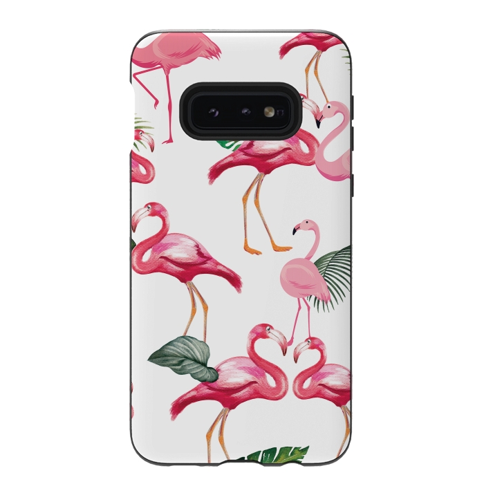 Galaxy S10e StrongFit Flamingos Love Pattern by Bledi
