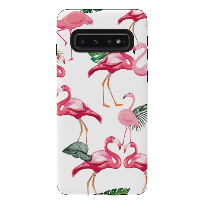 Galaxy S10 StrongFit Flamingos Love Pattern by Bledi