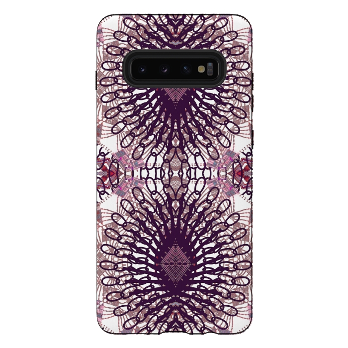 Galaxy S10 plus StrongFit Ethnic lace and embroidery mandalas by Oana 