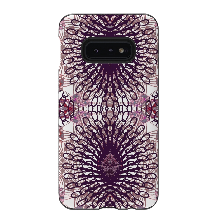 Galaxy S10e StrongFit Ethnic lace and embroidery mandalas by Oana 