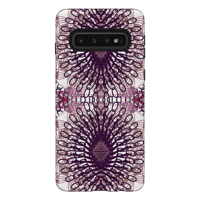Galaxy S10 StrongFit Ethnic lace and embroidery mandalas by Oana 