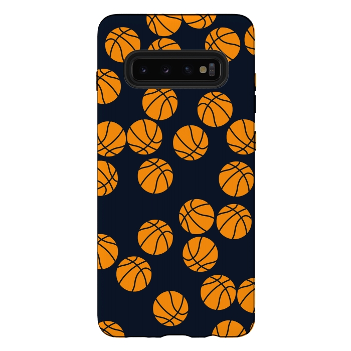 Galaxy S10 plus StrongFit Cute Basketball Print by Karolina