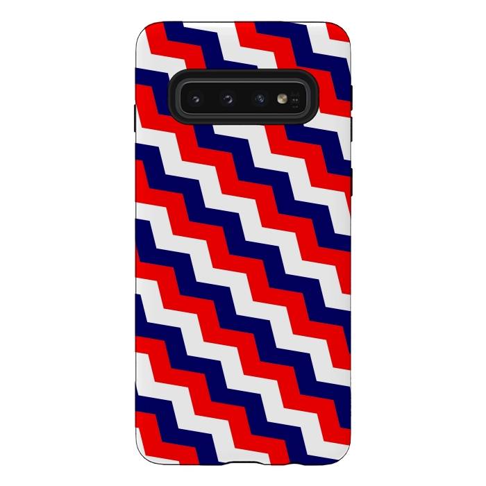 Galaxy S10 StrongFit Chevron colorful by Dhruv Narelia