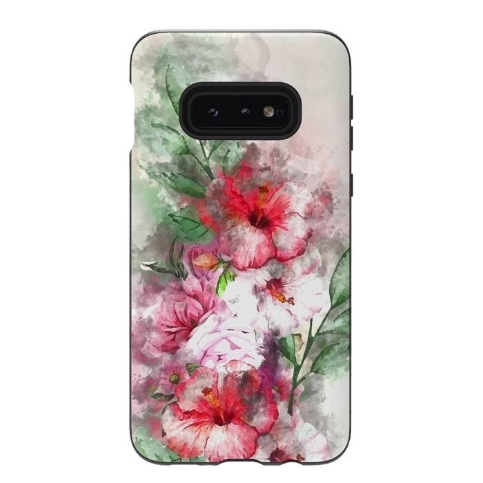 Galaxy S10e StrongFit Hibiscus Garden by Creativeaxle