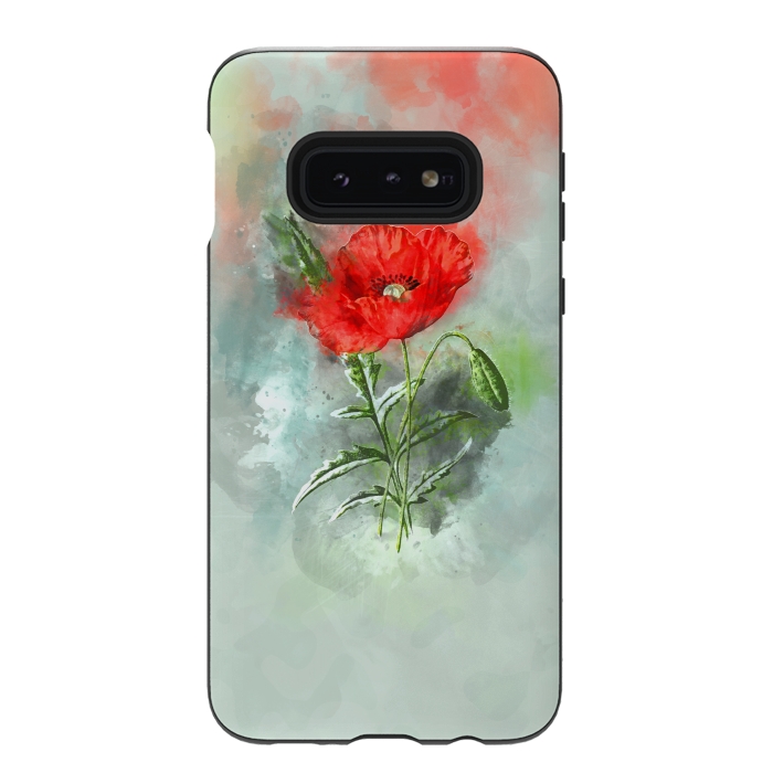 Galaxy S10e StrongFit Red Poppy by Creativeaxle