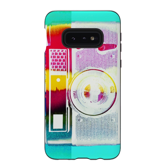 Galaxy S10e StrongFit Colorful vintage photography camera by Oana 