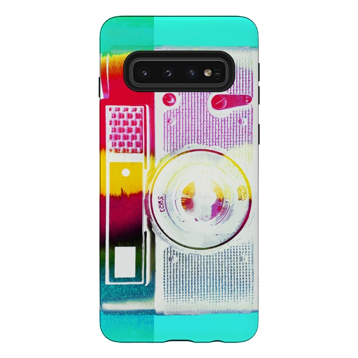 Galaxy S10 StrongFit Colorful vintage photography camera by Oana 