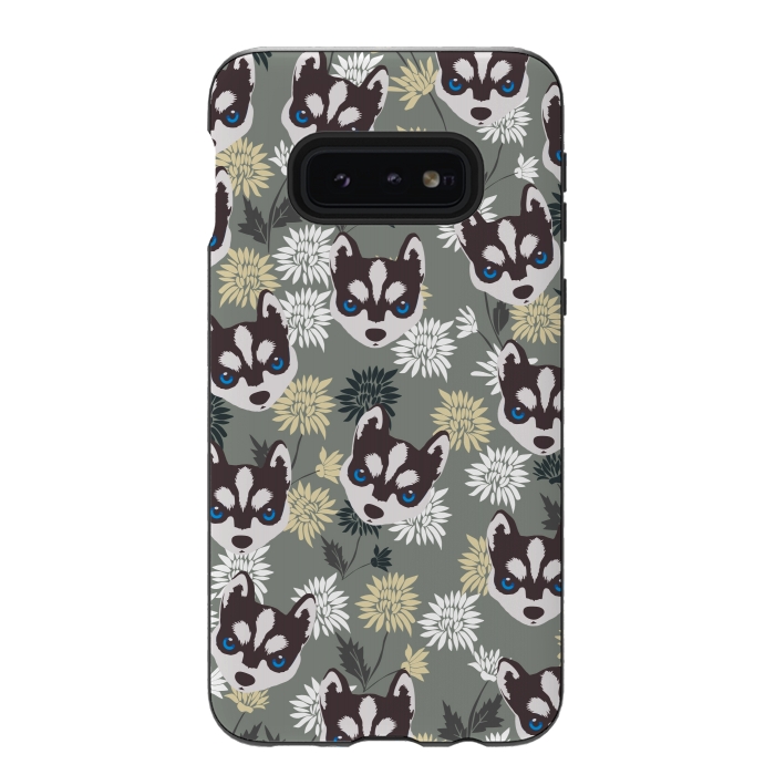 Galaxy S10e StrongFit Cute Husky by Karolina