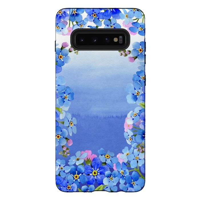 Galaxy S10 plus StrongFit Forget me not - Floral Spring Dream by  Utart