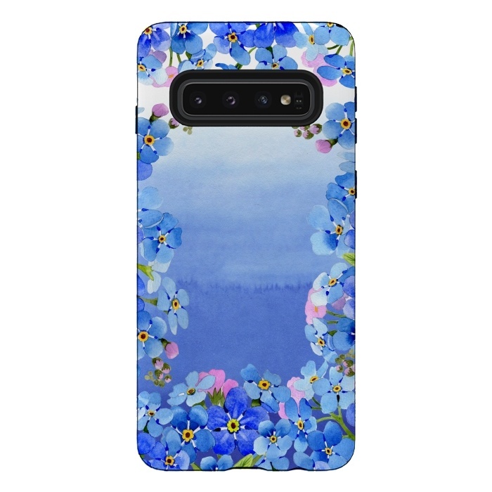 Galaxy S10 StrongFit Forget me not - Floral Spring Dream by  Utart