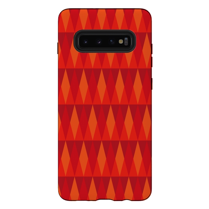 Galaxy S10 plus StrongFit Fire Triangles by Majoih