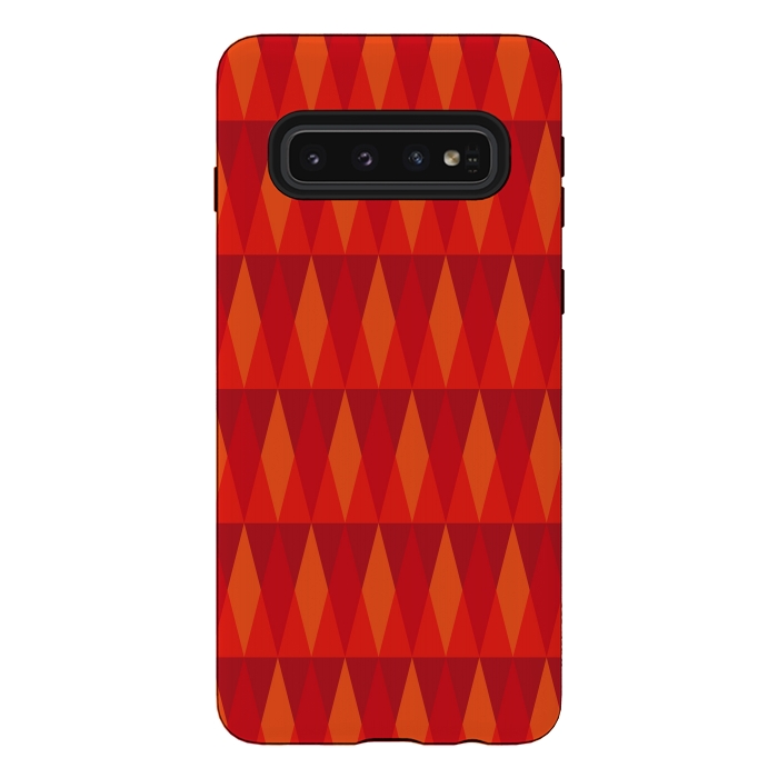 Galaxy S10 StrongFit Fire Triangles by Majoih